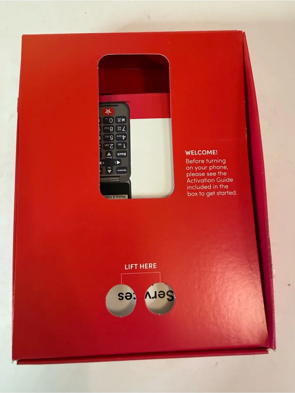 📱 Lively Flip Cell Phone in Red with Large Buttons📱